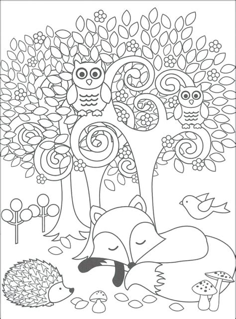 woodland coloring pages|woodland forest animals coloring pages.